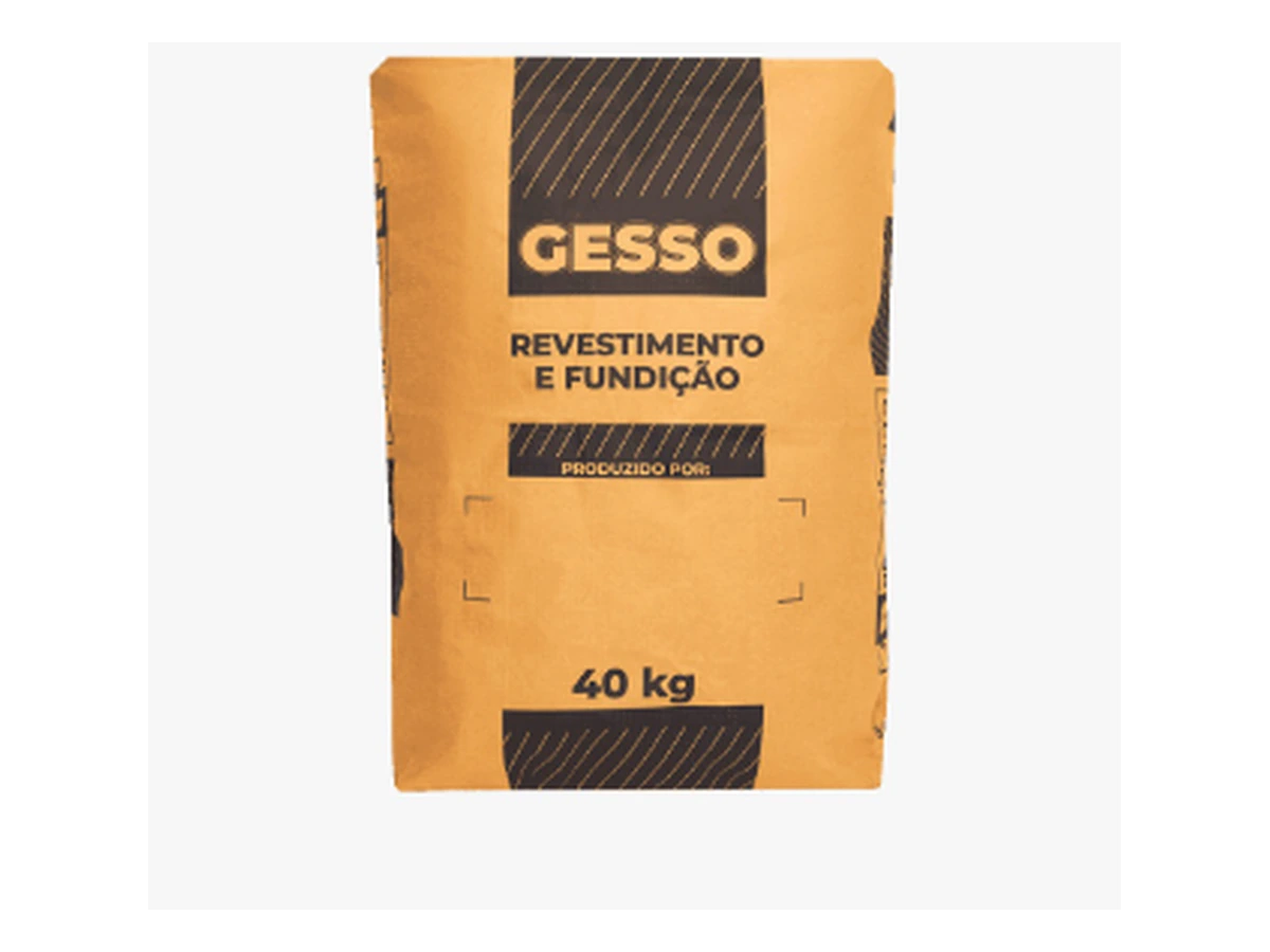 Embalagem original de gesso para revestimento e fundição de 40 kg